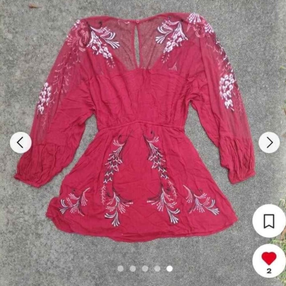 Free people boho red dress